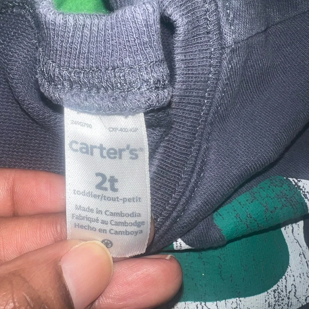 Carter's Blue/ Gray DUDE Graphic Pullover Sweatshirt size 2T